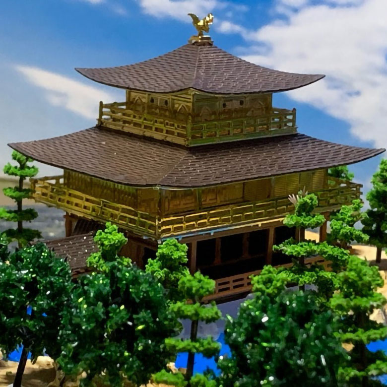 金閣寺 ジオラマ模型 当店限定オリジナル 完成品 鹿苑寺金閣 模型