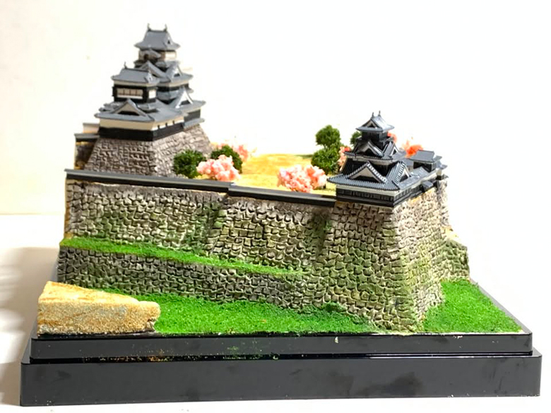 熊本城 ジオラマ模型 当店限定オリジナル 完成品 お城 模型 ライト