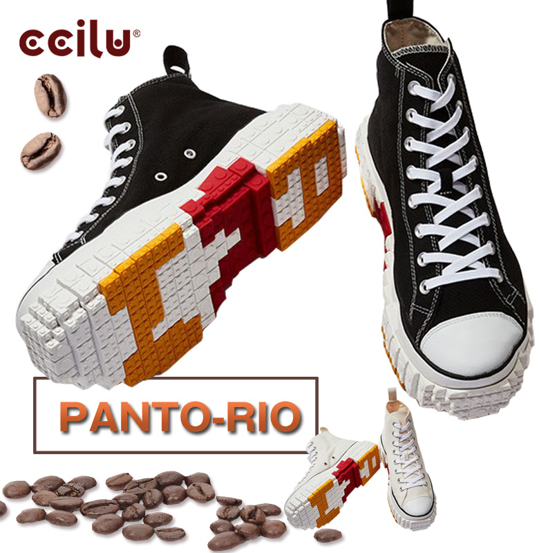 ccilu PANTOO チル ブロックスニーカー HULDA XP BLACK メンズ