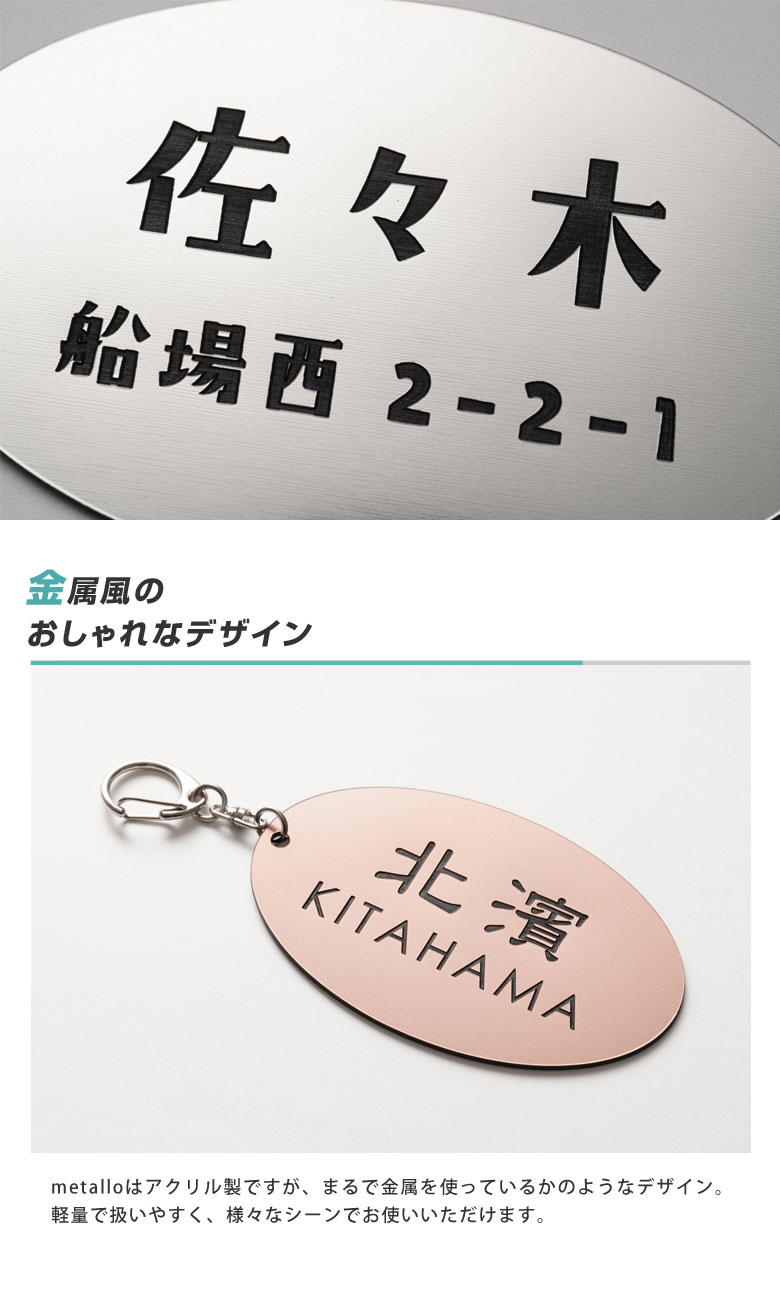 置き配バッグや宅配ボックスに掛けられるキーホルダー表札 不在配達