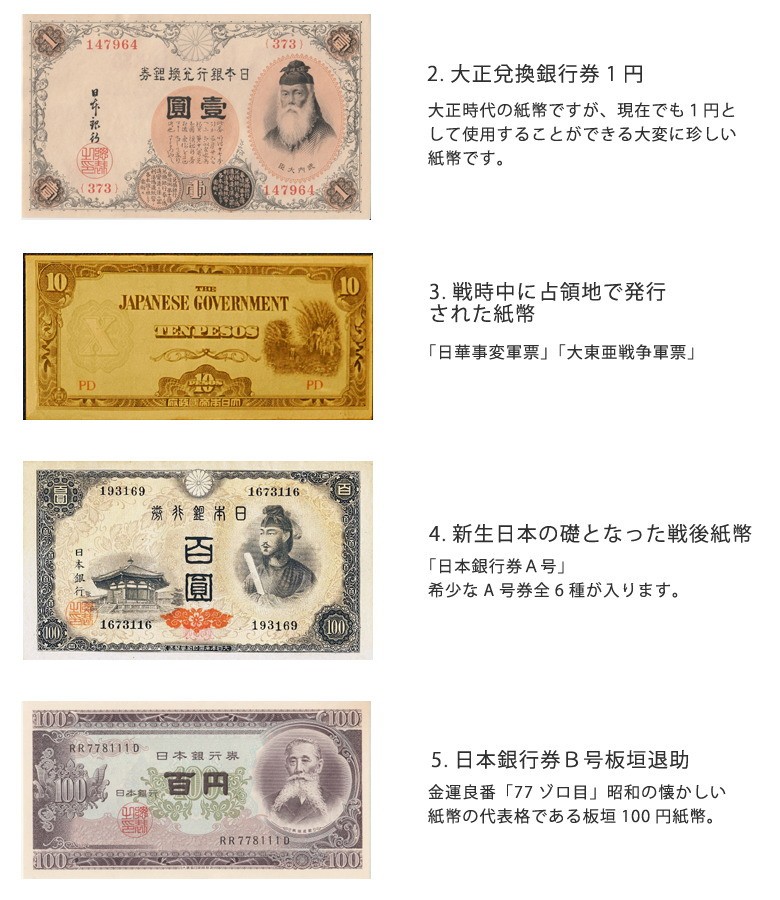 日本の古い紙幣コレクション（額装） 70号記念『日本紙幣史額』| 東京書芸館公式通販ウェブサイト