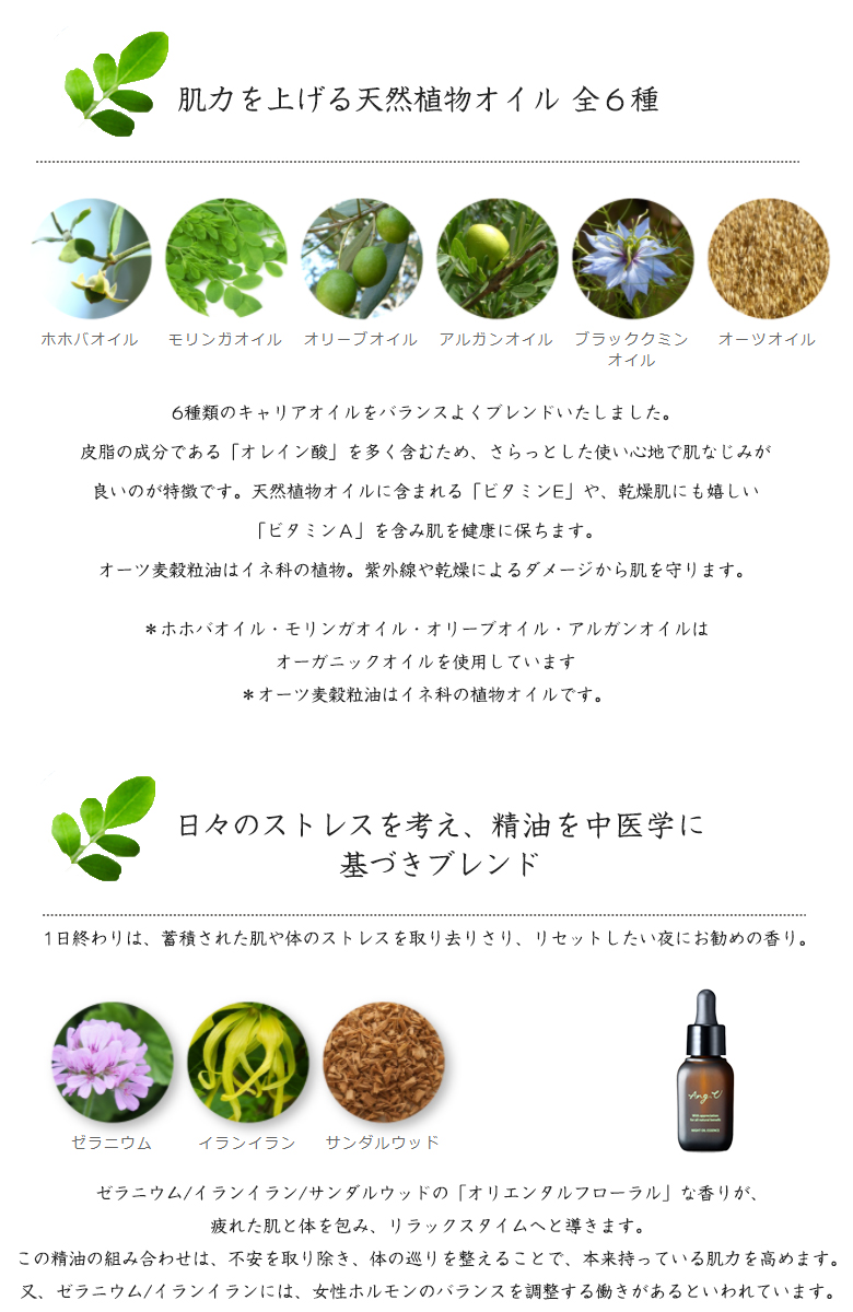 Ang.U アンジーユー ナイトオイルエッセンス 30mL モリンガオイル 美容