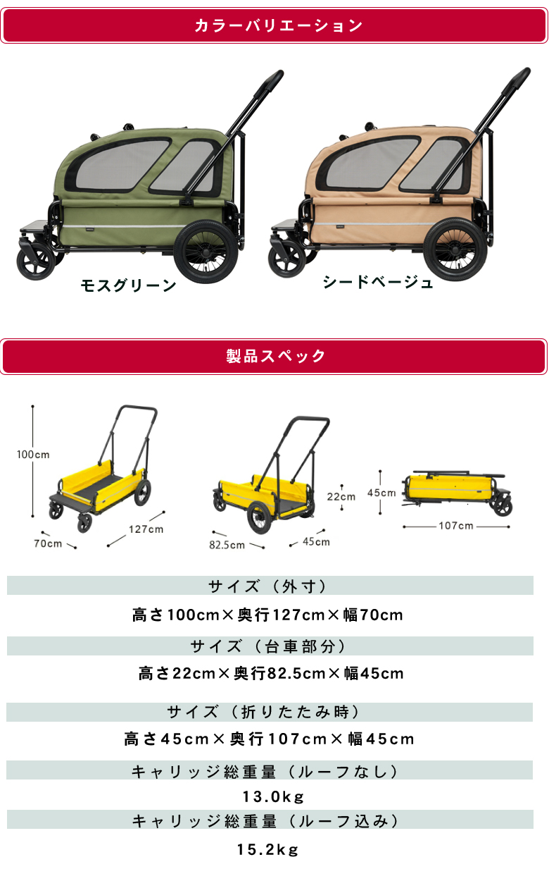 AIRBUGGY CARRIAGE ルーフ+キャリッジ フルセット キャリッジ