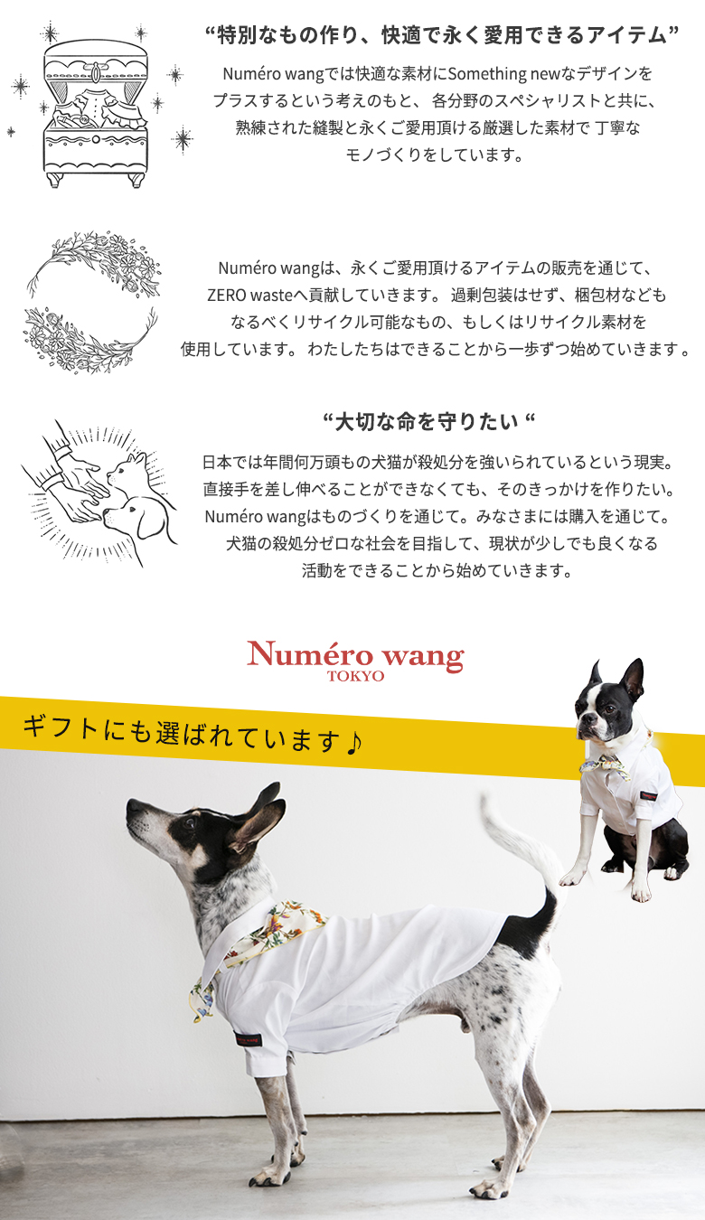Numero wang Tokyo スカーフ付きストレッチシャツ ダックス、胴