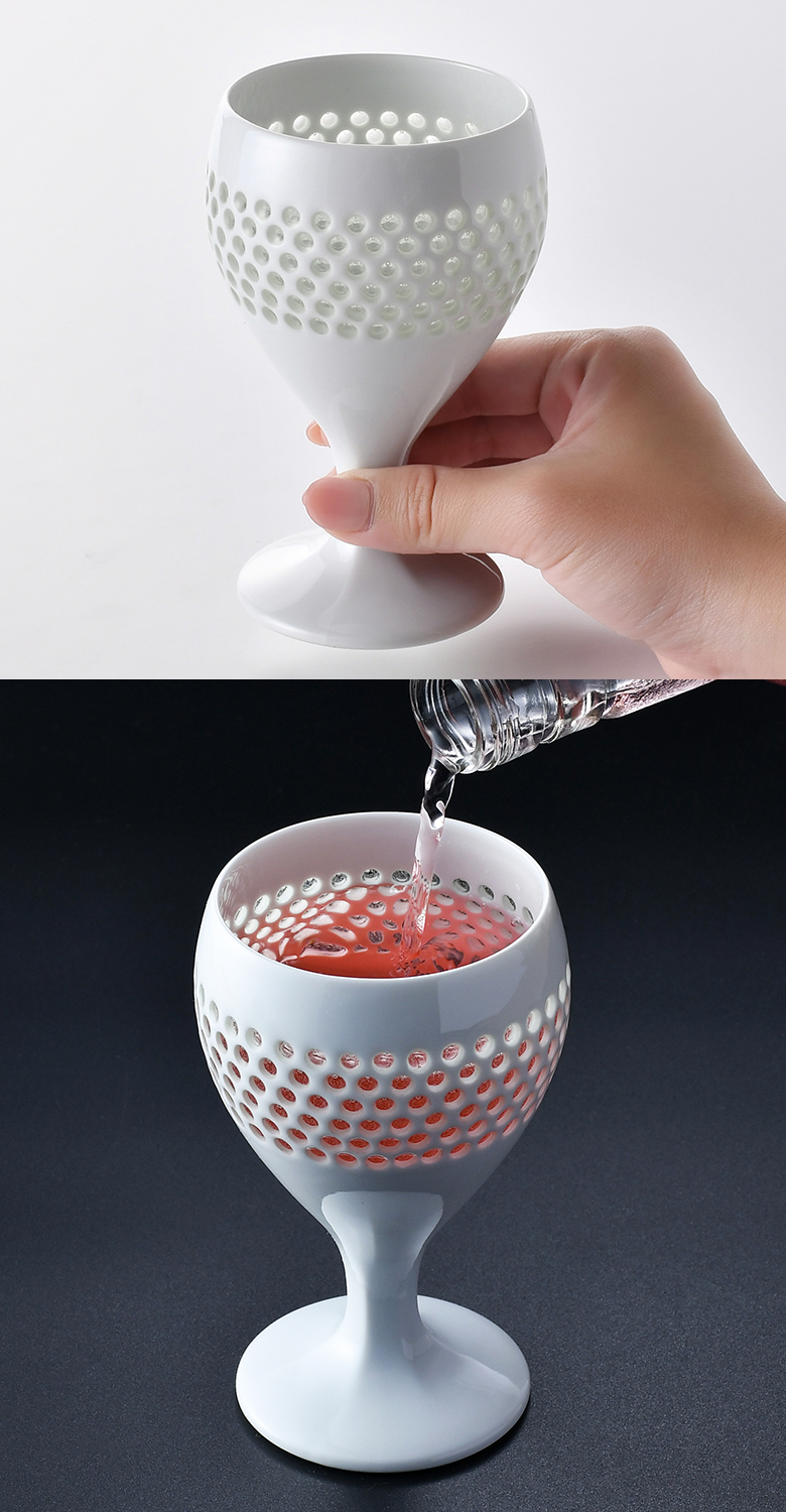 水晶彫 丹心窯 水晶プレミアム ショートワイングラス ワイングラス