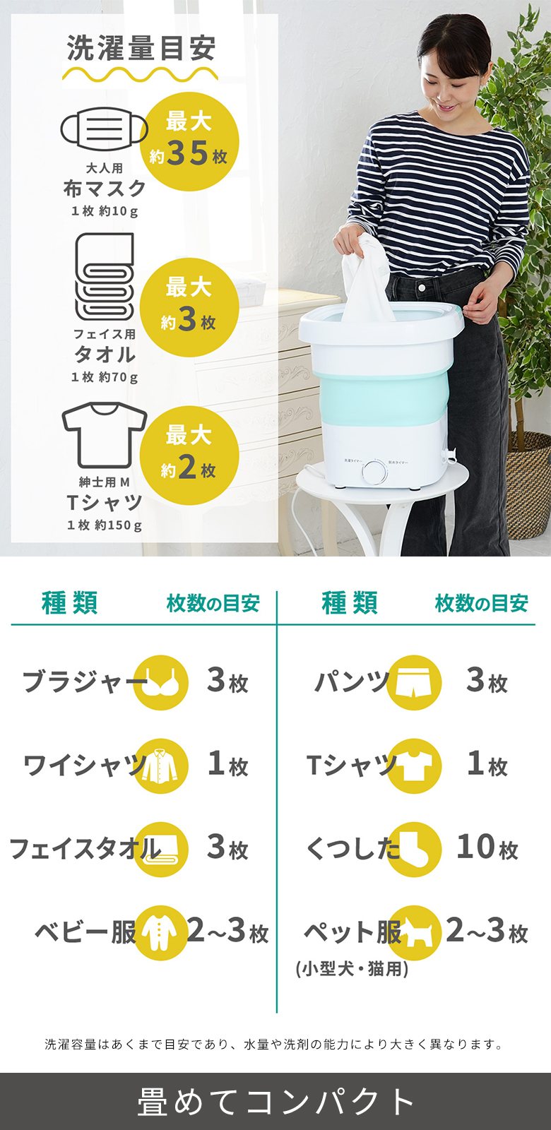 天使のランドリー 折りたたみ式洗濯機 折り畳み式洗濯機 小型洗濯機