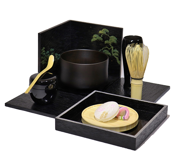 持ち運び茶道具 西本 喫茶箱 黒掻合(ブラック) / 松 NISHIMOTO 入門