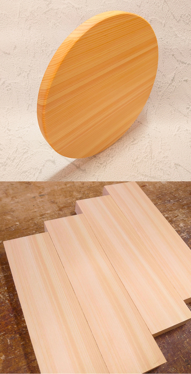 紀州産ひのき丸型まな板 35cm ひのきの丸型まな板 木製まな板 ひのき