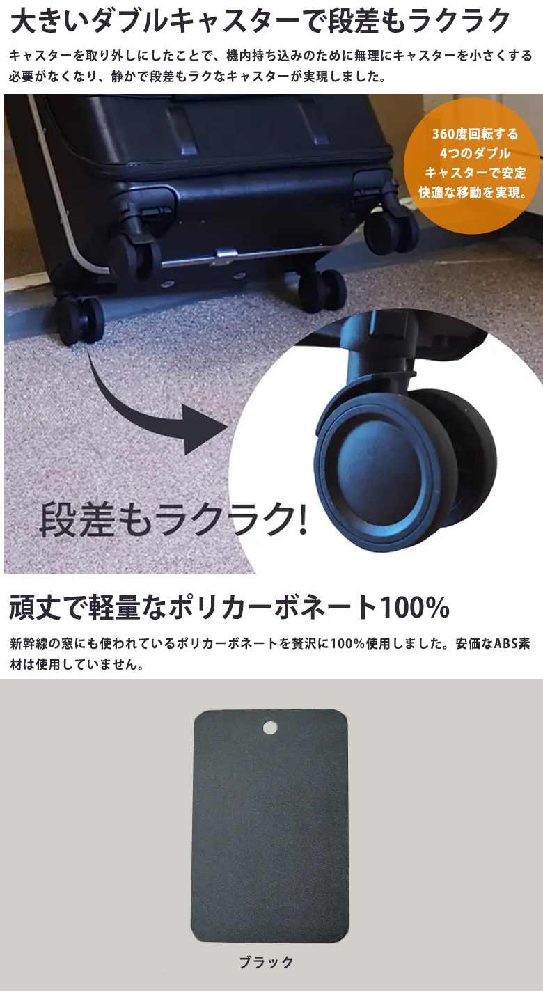 FLIPスーツケース 棚になるスーツケース 47L フリップ 多機能スーツ