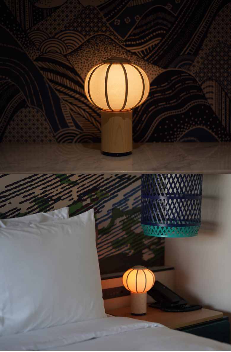 ゆらぎライト UKIZUKI−浮月− インテリア照明 木製 ひのき 美濃和紙