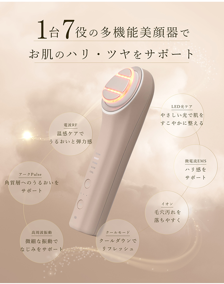 LUNELIA ルネリア Beauty Device Pro 美顔器 EMS 冷却 イオン 多機能
