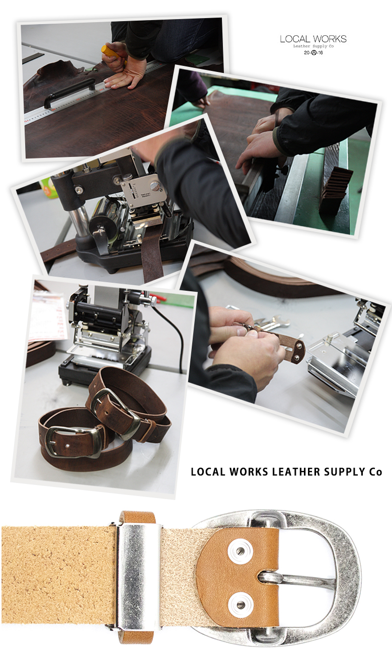 栃木レザー 本革ベルト 35mm幅 全長110cm 日本製 LOCAL WORKS メンズ