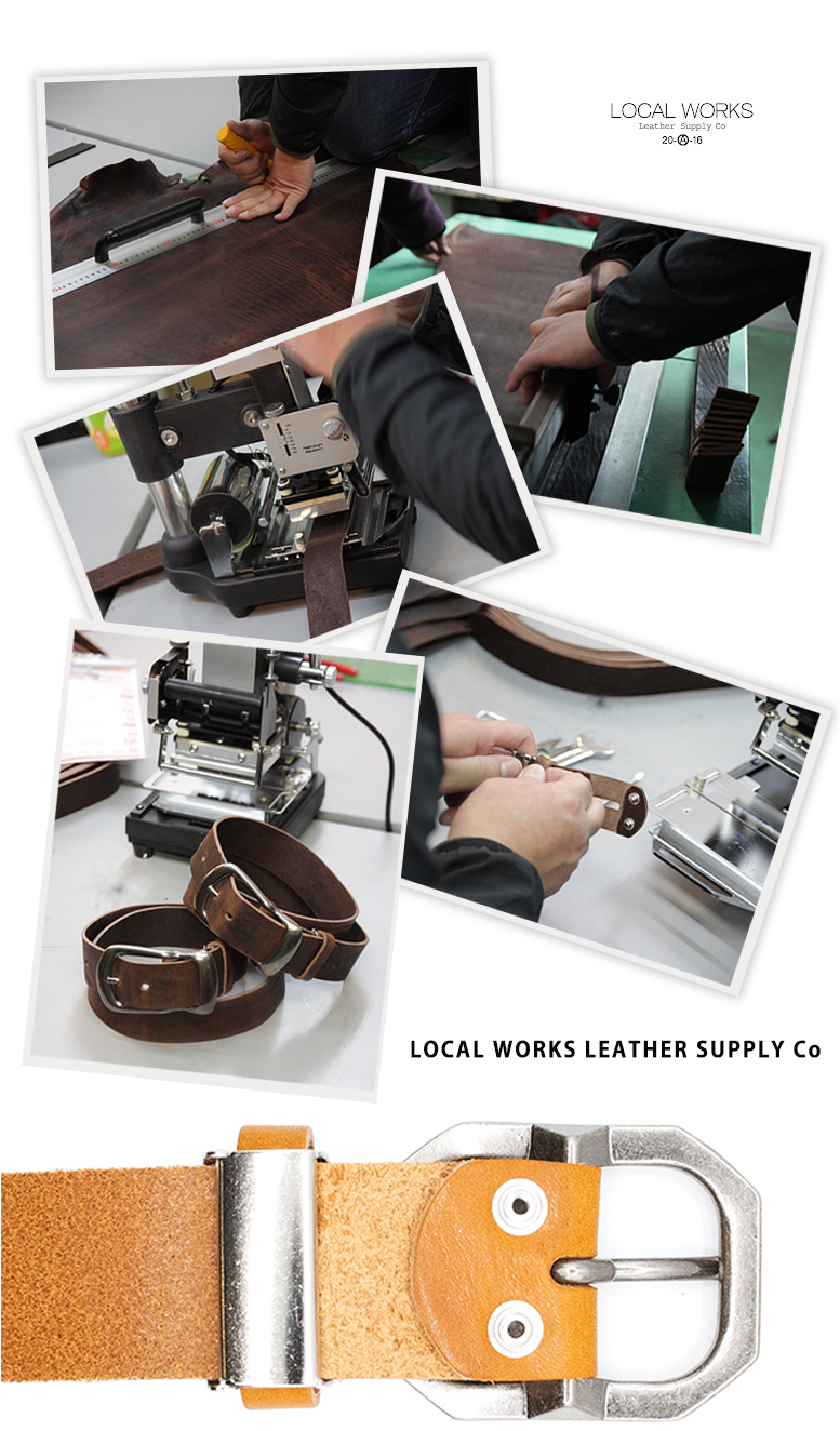 【大幅お値下げ中　新品未使用】  Jeans レザーベルト 栃木レザー 本革ベルト 40mm幅 全長160cm 日本製 LOCAL WORKS メンズ