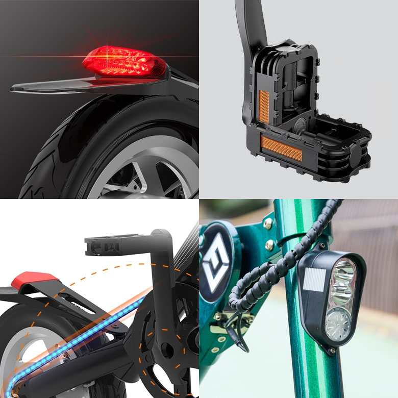 黒の折りたたみ電動自転車 バッグ付き 輪行バッグ付き！FUNVITA GX 折り畳み電動アシスト自転車 ファン