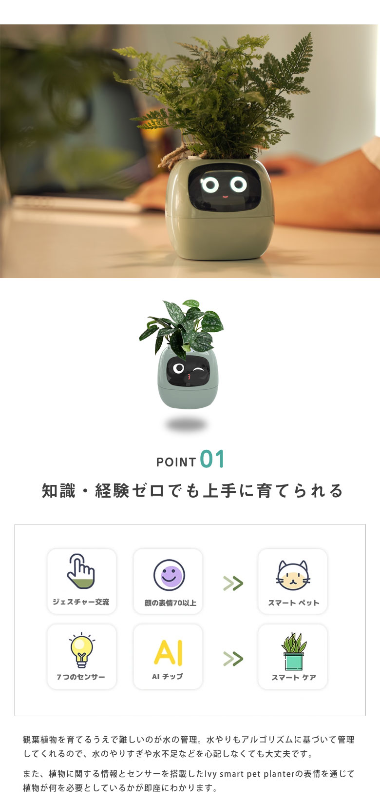 アイビースマートペットプランター Ivy アイビー プランター AIプランター 観葉植物 栽培 RASY 送料無料 IOTスマートペットプランター