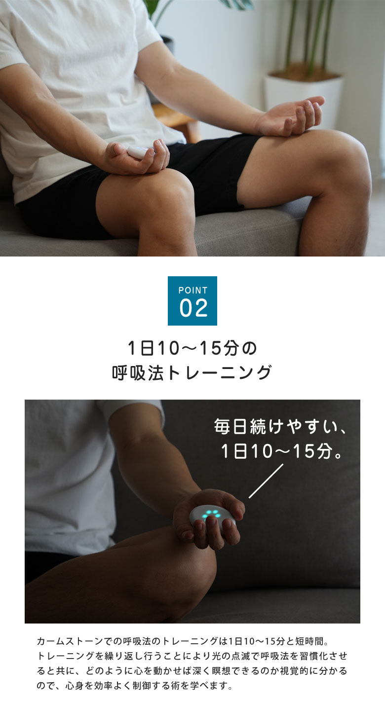 【心身状態を可視化】カームストーン（マインドフルネス・ガジェット）　中古 心身状態を可視化】カームストーン（マインドフルネス