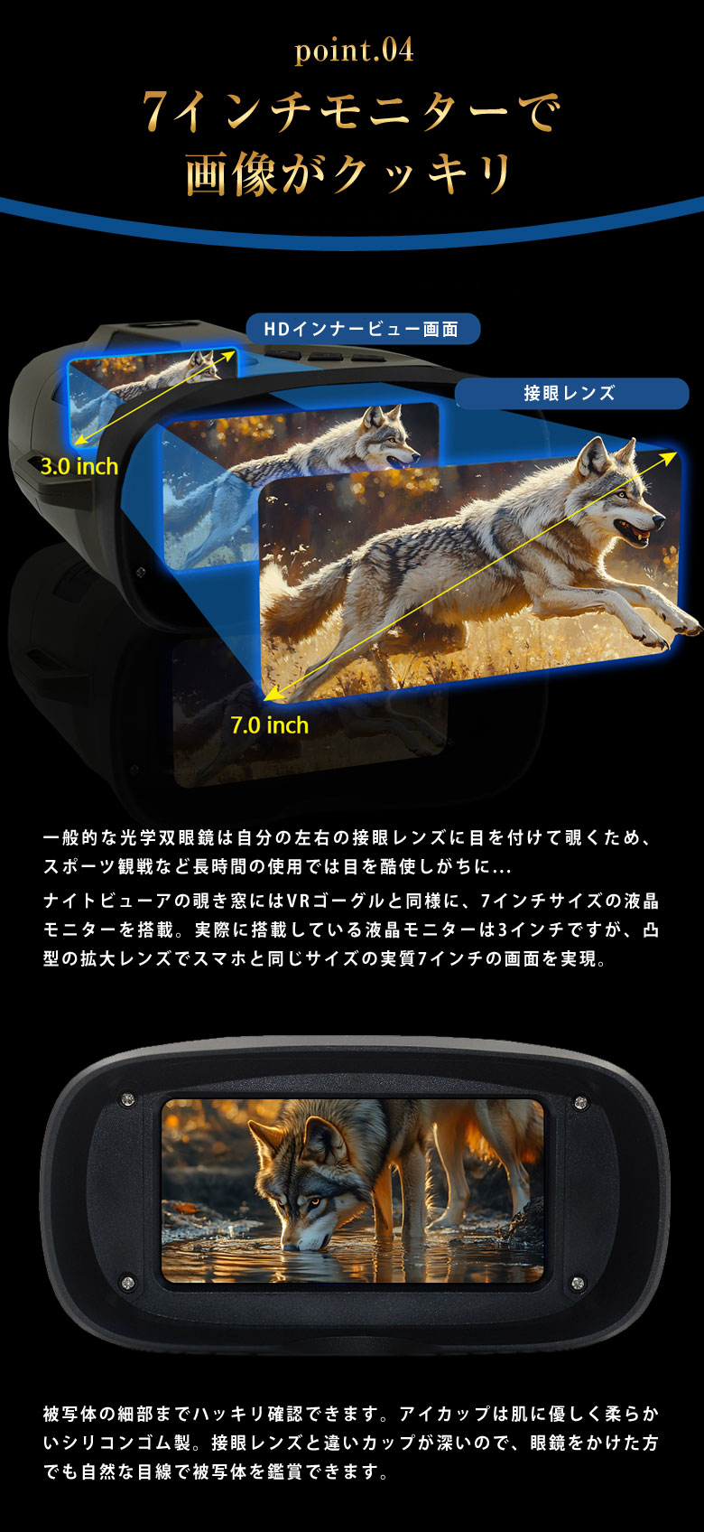 4Kデジタル双眼鏡 ナイトビューア DT79 Wellwin社 双眼鏡 暗視機能 暗