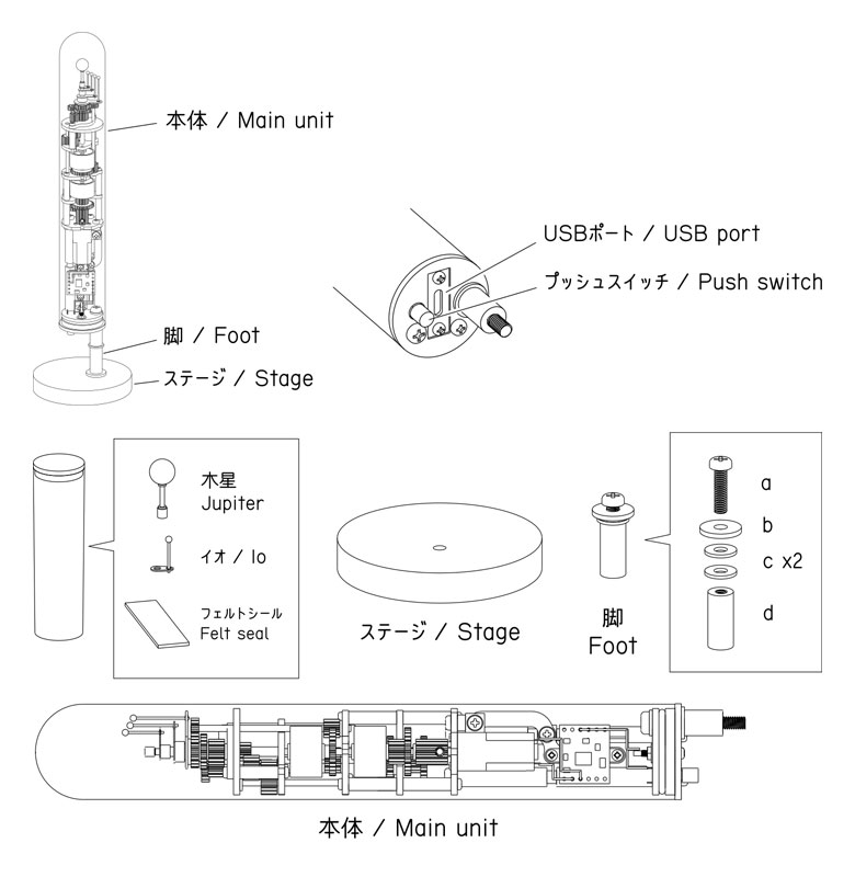 vitro jupiter（完成品） 木星系儀 olenoides オレノイデス 地球儀