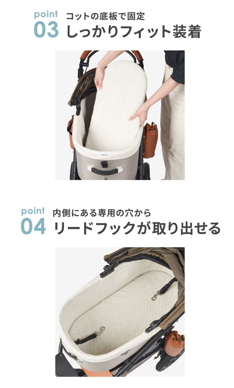 【エアバギードーム3L専用】コットカバー｜デニム×撥水｜リバーシブル｜犬用カート AIRBUGGY ドーム3専用 コットカバーコットン(綿素材) レギュラー DOME3