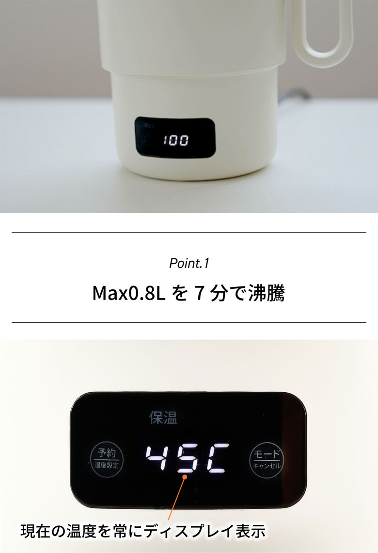 LIFELA デイリーポット 電気ケトル 低温調理 保温 湯沸かし ティー