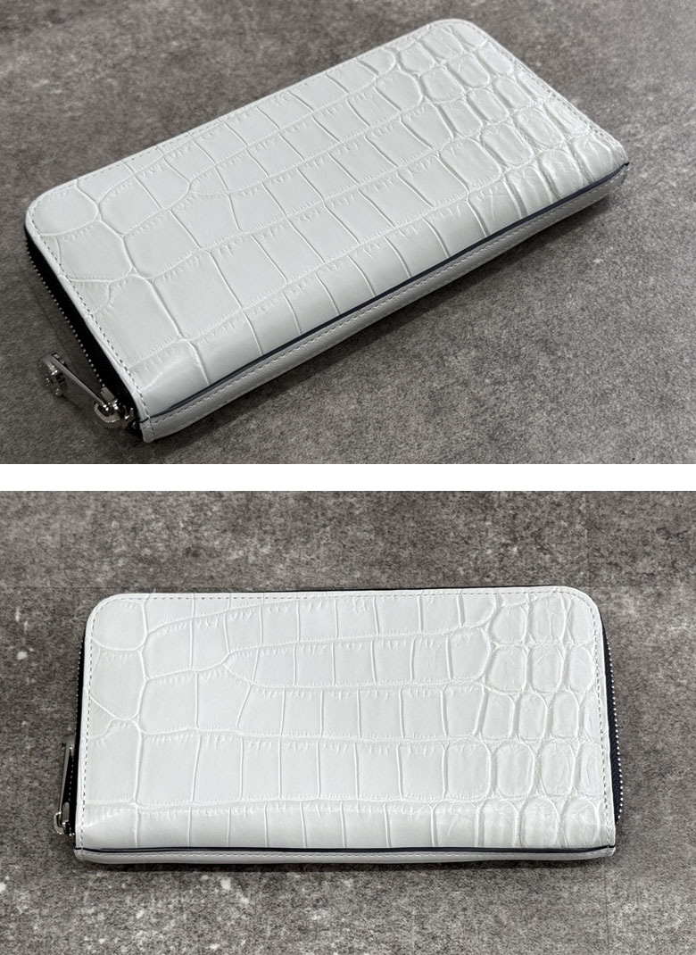 CREEZAN BLUE MOON ZIPPER LONG WALLET ワニ革 クロコダイル 財布 長