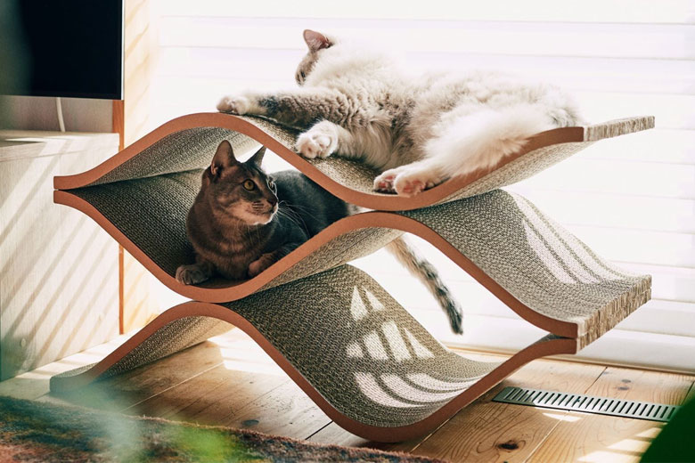 Cat Cellar mini ホワイト 爪とぎ 爪研ぎ 猫 おしゃれ ゴミが出にくい