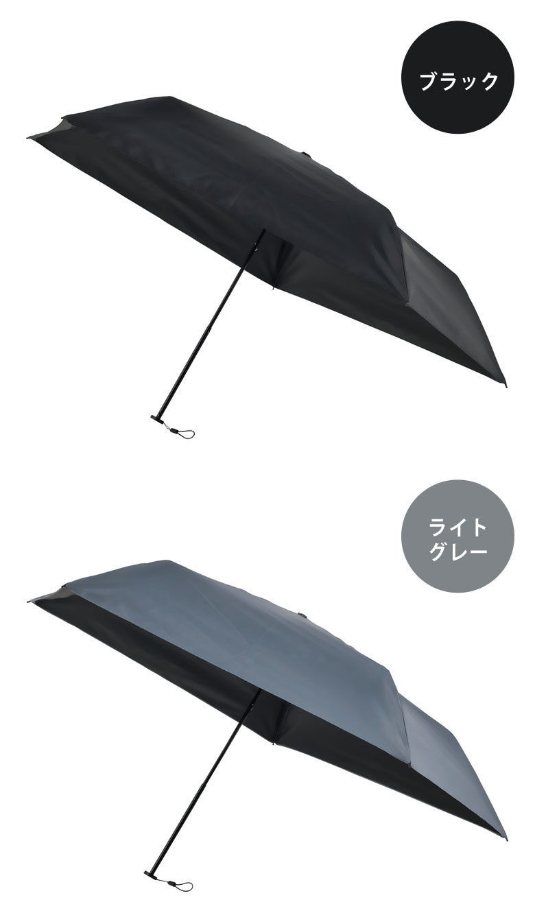 新品未使用 PaleJute 日傘 晴雨兼用 折り畳み傘 グレー&ブラック マジカルテックプロテクション 50cm 晴雨兼用 折りたたみ傘 Slim Flat