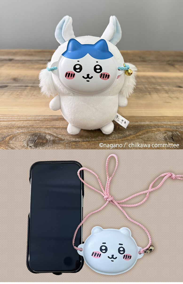 ちいかわミニお面 3個セット【鈴・紐付き】うさぎ ハチワレ
