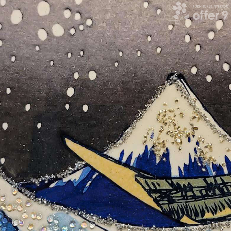 アートパネル クリスタル 水晶絵 アートフレーム 大型 風景 景色 絵画