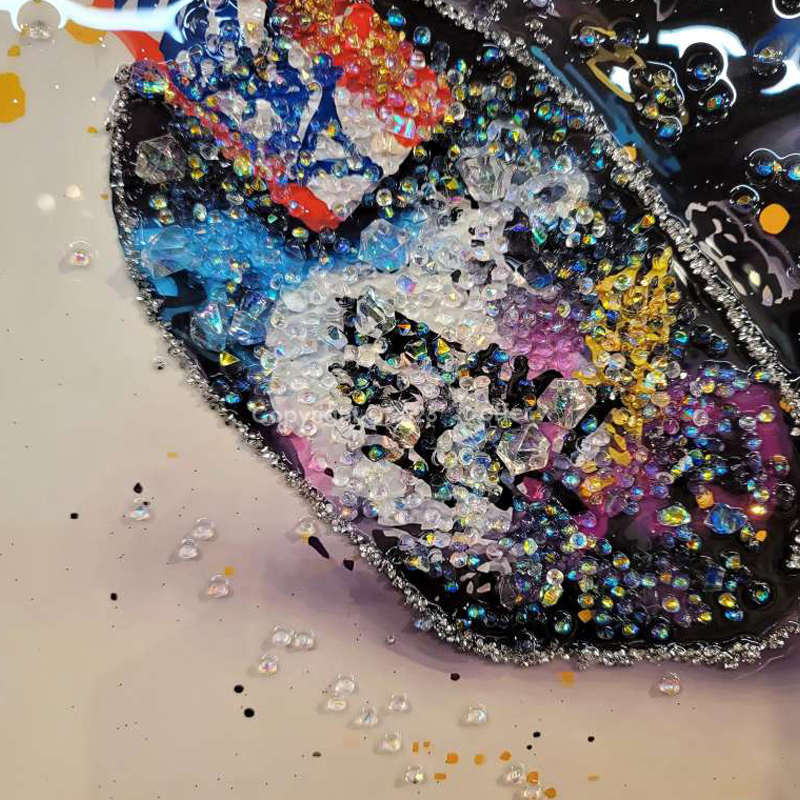 水晶絵　TOKYO　東京　日本　JAPAN　アート　アートパネル　絵画　額　看板 アートパネル 水晶絵 クリスタル アートフレーム KAWS
