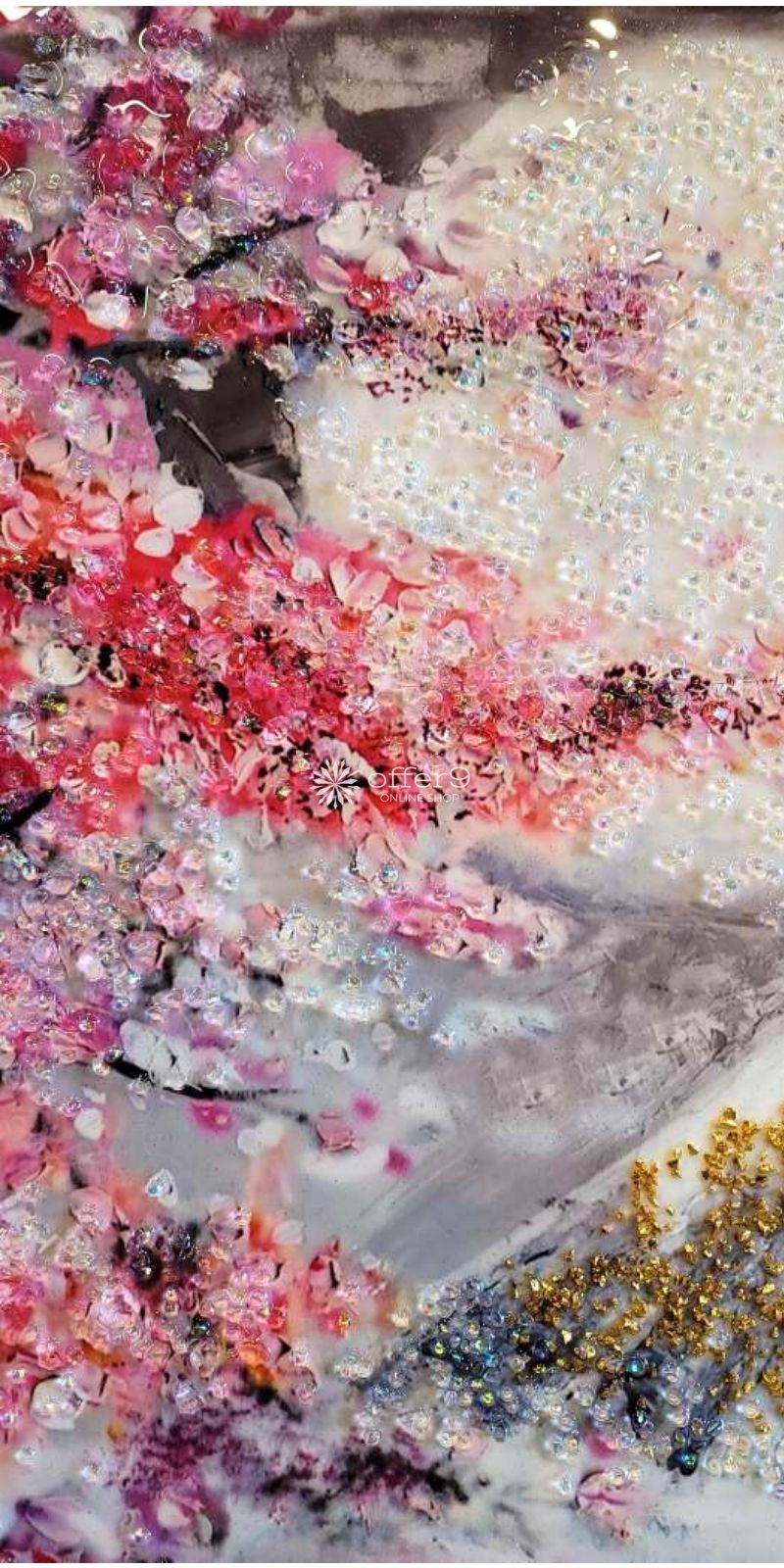 アートパネル 水晶絵 アートフレーム 壁掛け パネル 桜 月 山