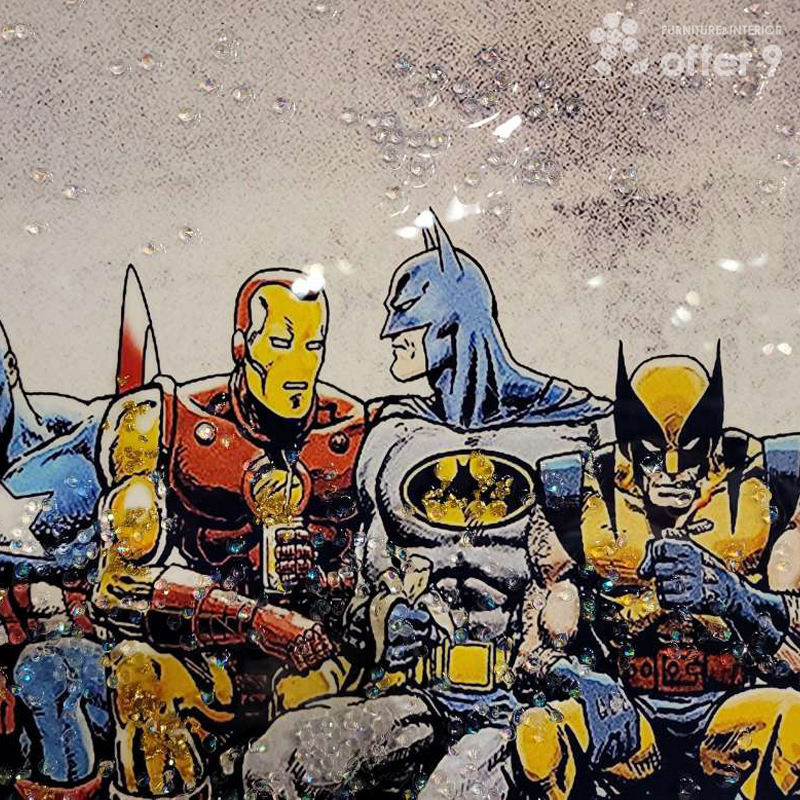 アートパネル 水晶絵 アートフレーム アメコミ マーベル