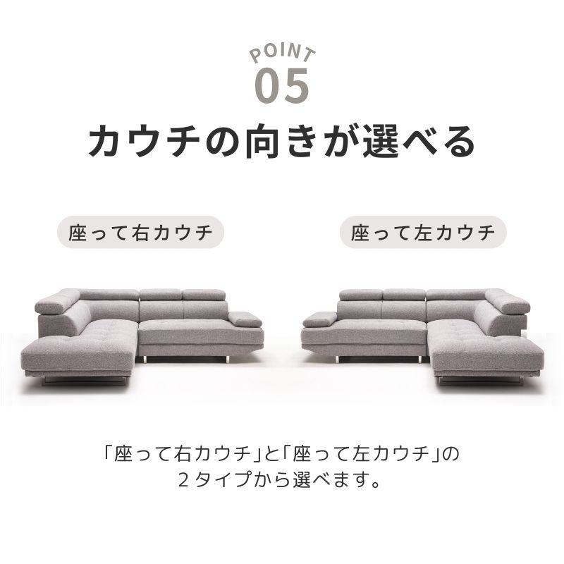 カウチソファ ソファー ソファ L字 グレー セット ハイバック ロー