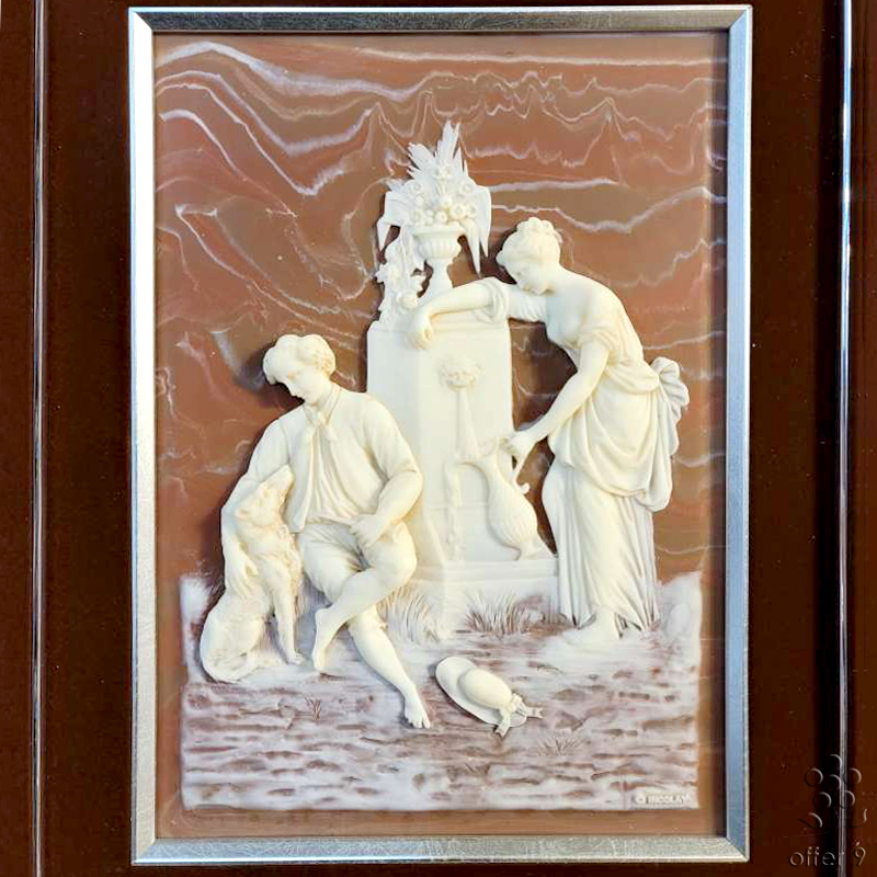 1点もの】アンティーク インコレイストーン カメオアート インテリア