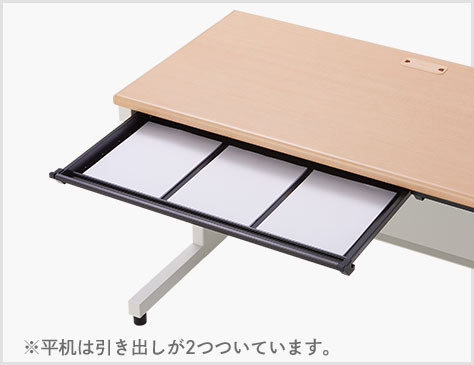 Garage（ガラージ） 日本製 プラス スチールデスクSH2 平机 引き出し