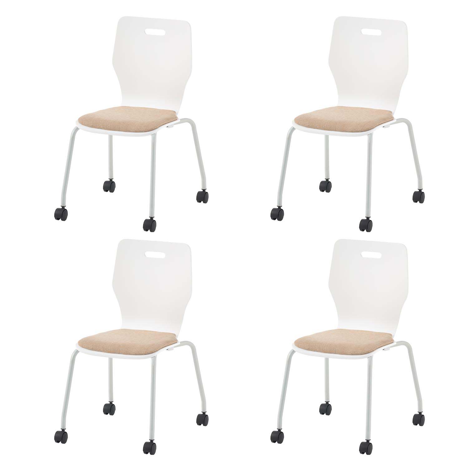 高品質HOT 4脚セット スタッキングチェアNST 会議室 椅子 パイプ椅子
