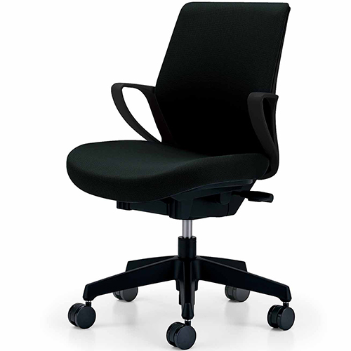 チェア ピコラ picora オフィスチェア コクヨ 椅子 ローバック ブラックシェル 肘あり ポリエステル張り地 ナイロンキャスター CR-G530