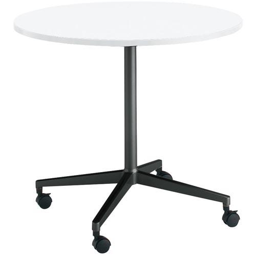 コクヨ JUTO ジュート ミーティングテーブル 会議用テーブル 幅900×奥行900×高さ720mm 円形天板 単柱脚 塗装脚 キャスタータイプ MT-JTJE9_1