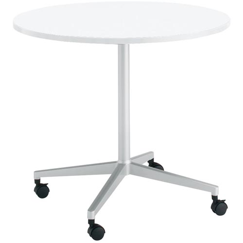 コクヨ JUTO ジュート ミーティングテーブル 会議用テーブル 幅900×奥行900×高さ720mm 円形天板 単柱脚 塗装脚 キャスタータイプ MT-JTJE9_2