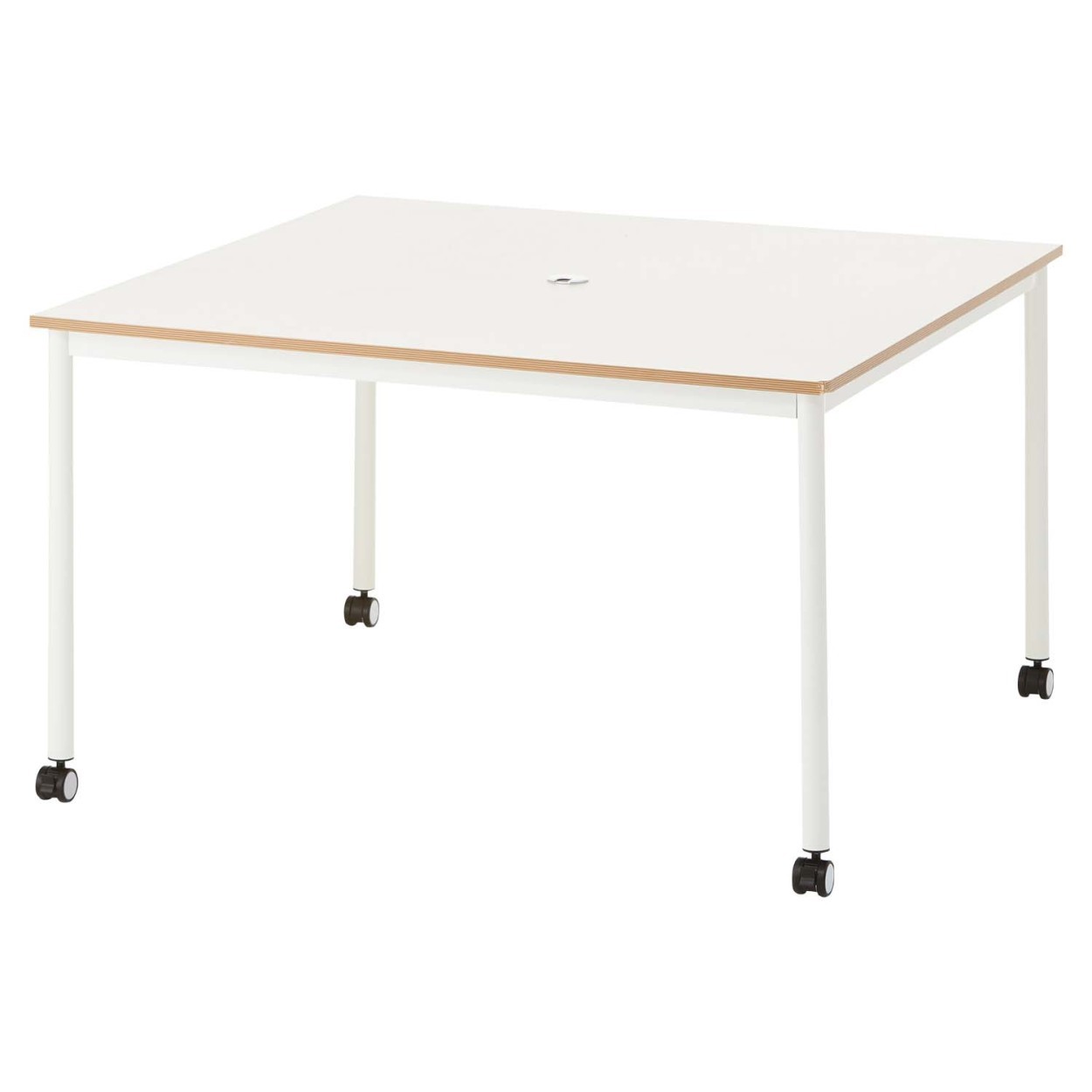 オフィスコム 法人様限定 スクエアテーブル レシル キャスター付き 角