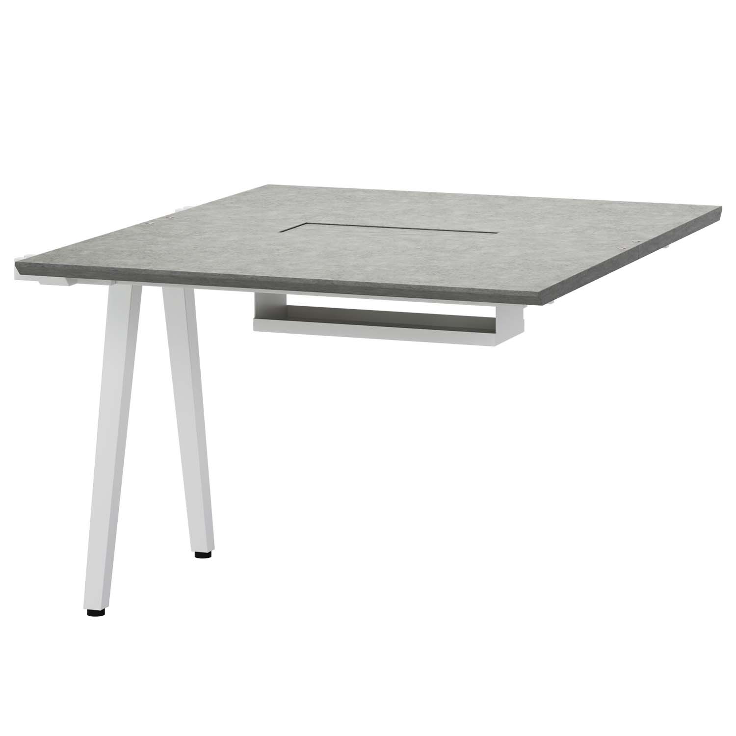 5月19日入荷予定 法人様限定 追加/増設用 フリーアドレスデスク EXELEGA 会議用テーブル 幅1000×奥行1200×高さ720mm 配線ボックス付き ミーティングテーブル_3
