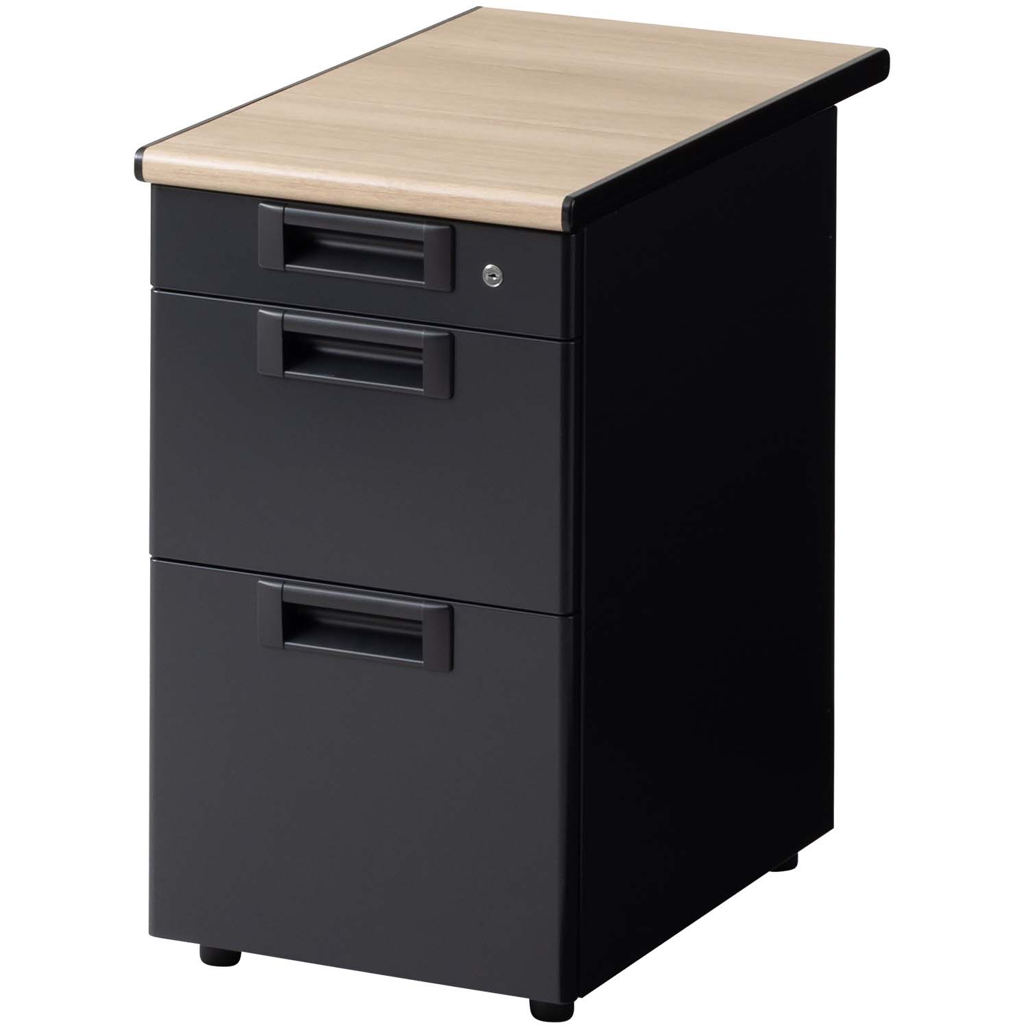 オフィスコム 法人様限定 日本製 スチールデスクSC 脇机 3段 鍵付き