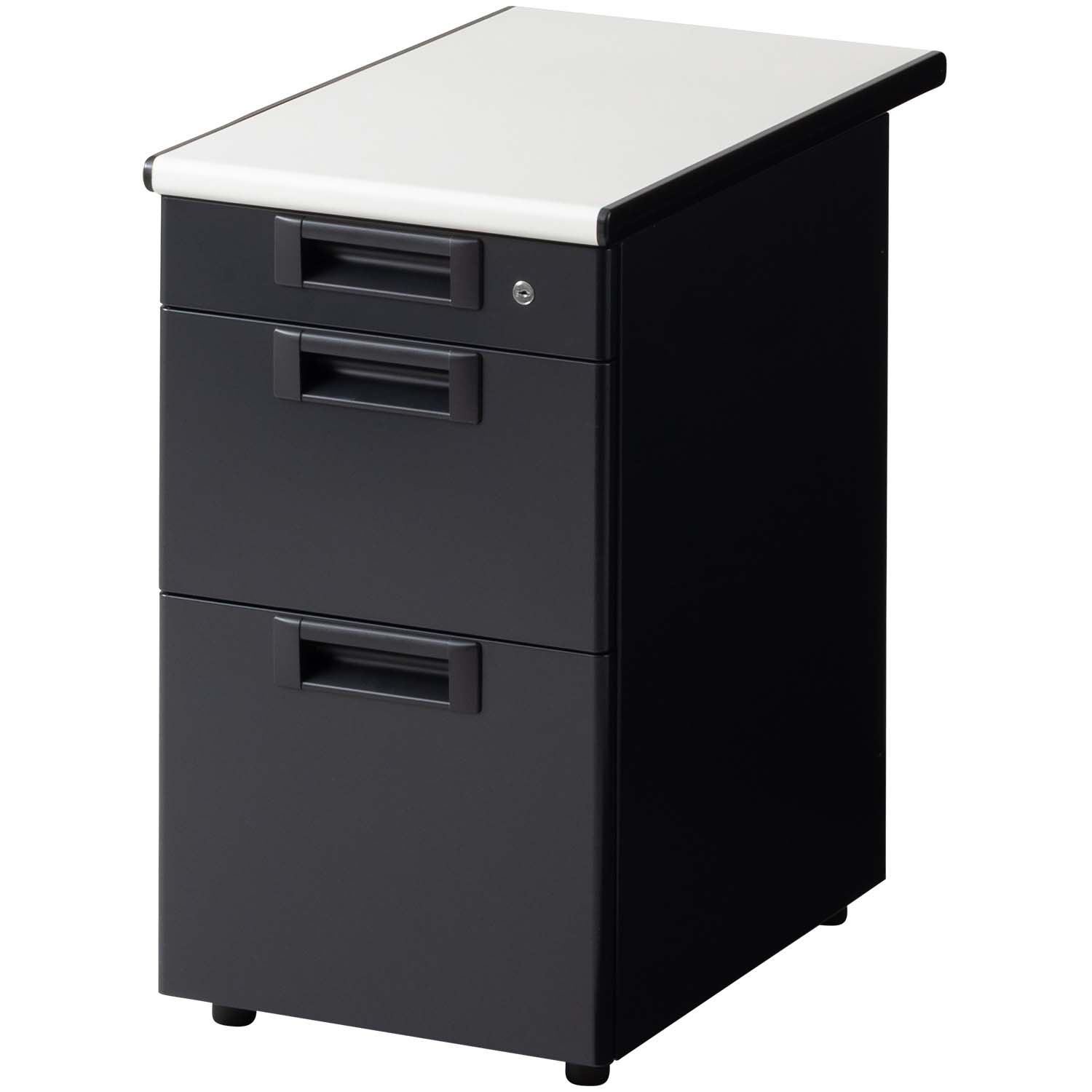 オフィスコム 法人様限定 日本製 スチールデスクSC 脇机 3段 鍵付き