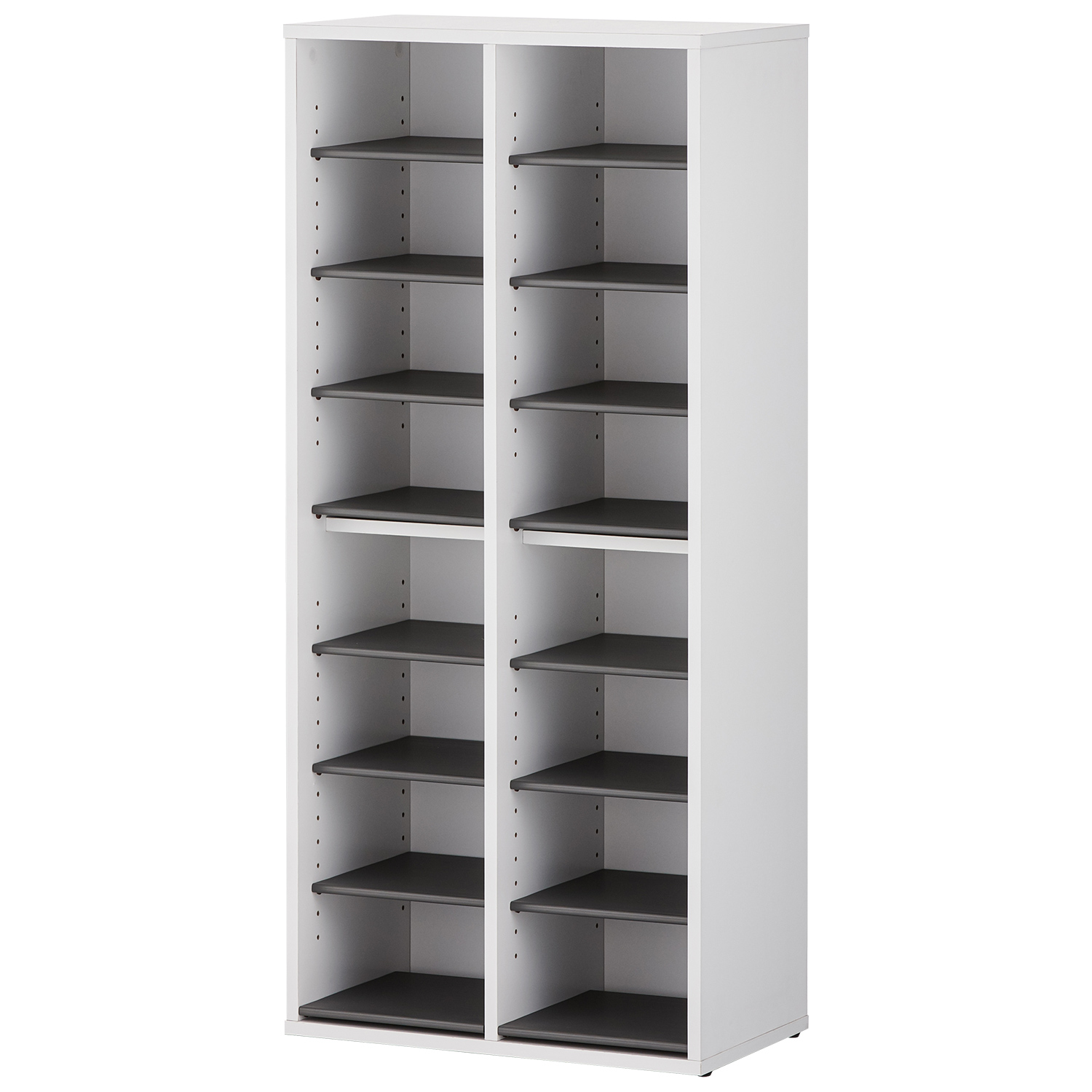 オフィスコム 法人様限定 シューズラック 16人用 2列8段 下駄箱 樹脂棚