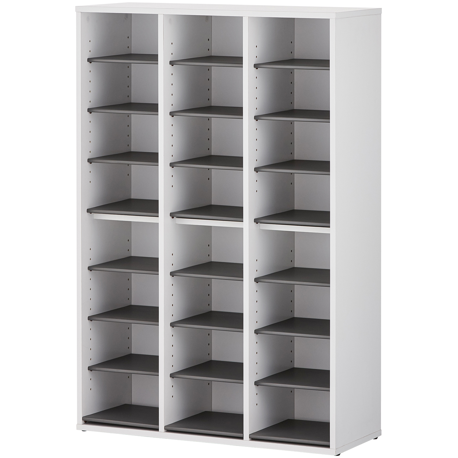 オフィスコム 法人様限定 シューズラック 24人用 3列8段 下駄箱 樹脂棚