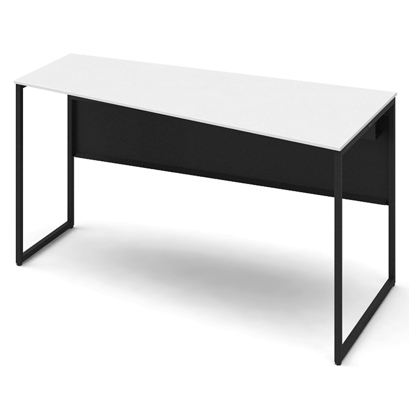 オカムラ ソリスト Soliste スタンダードタイプ 台形天板 右タイプ フレーム脚ブラック 塗装天板 幅1400×奥行700×高さ720mm 3K2AEDの画像