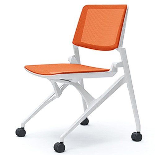 2脚　okamura　オカムラ　ダイニングチェア ミーティングチェア　ナチュラル オカムラ okamura ミーティングチェア Grata グラータチェア 4本脚