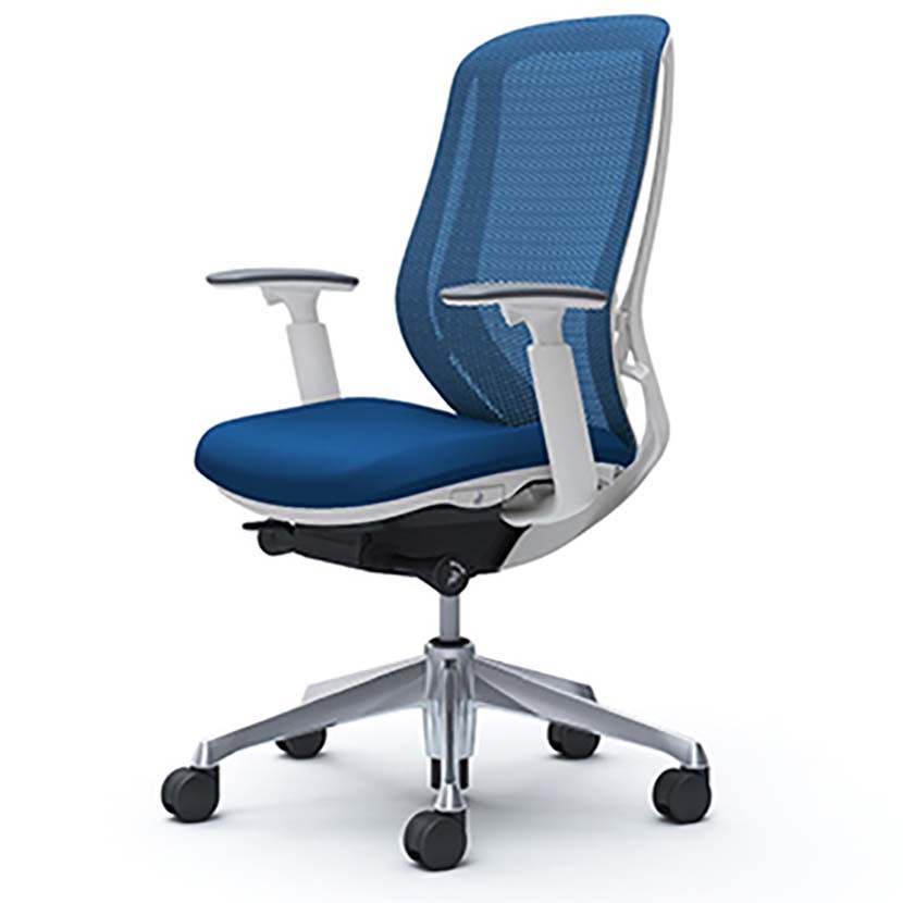 事務イス オカムラ製シルフィ C685BW FMR6 ライトブルー