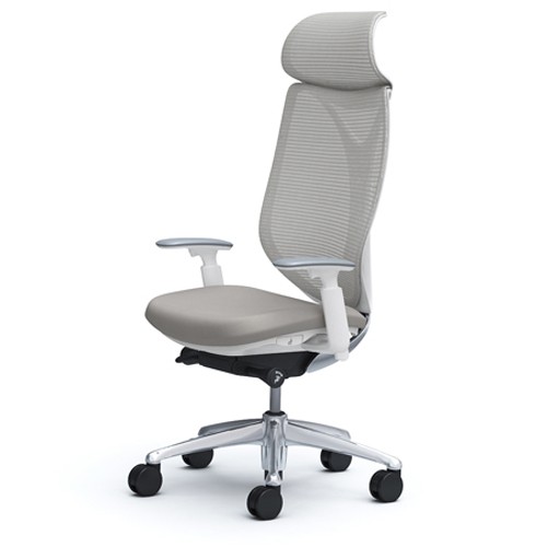 オフィスチェア オカムラ サブリナ エクストラハイバック 5本脚 デスクチェア ワークチェア 椅子 アジャストアーム 可動肘 ホワイトボディ  C855BW