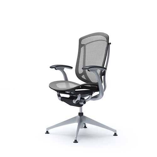 コンテッサ オフィスチェア オカムラ セコンダ 4本脚オートリターン 座